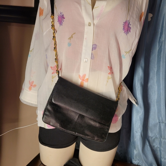 Vintage Authentic Judith Leiber snake skin cross body purse - Picture 13 of 14